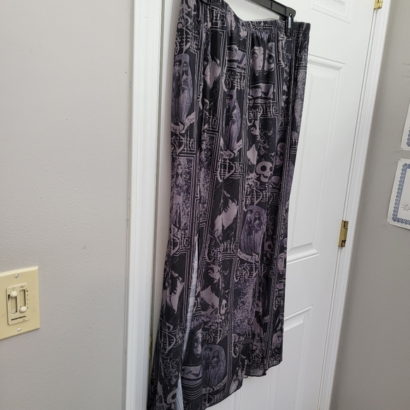 ROMWE Plus Our Corpse Bride Graphic All Over Print Split Thigh Skirt Size 1X - Picture 5 of 12